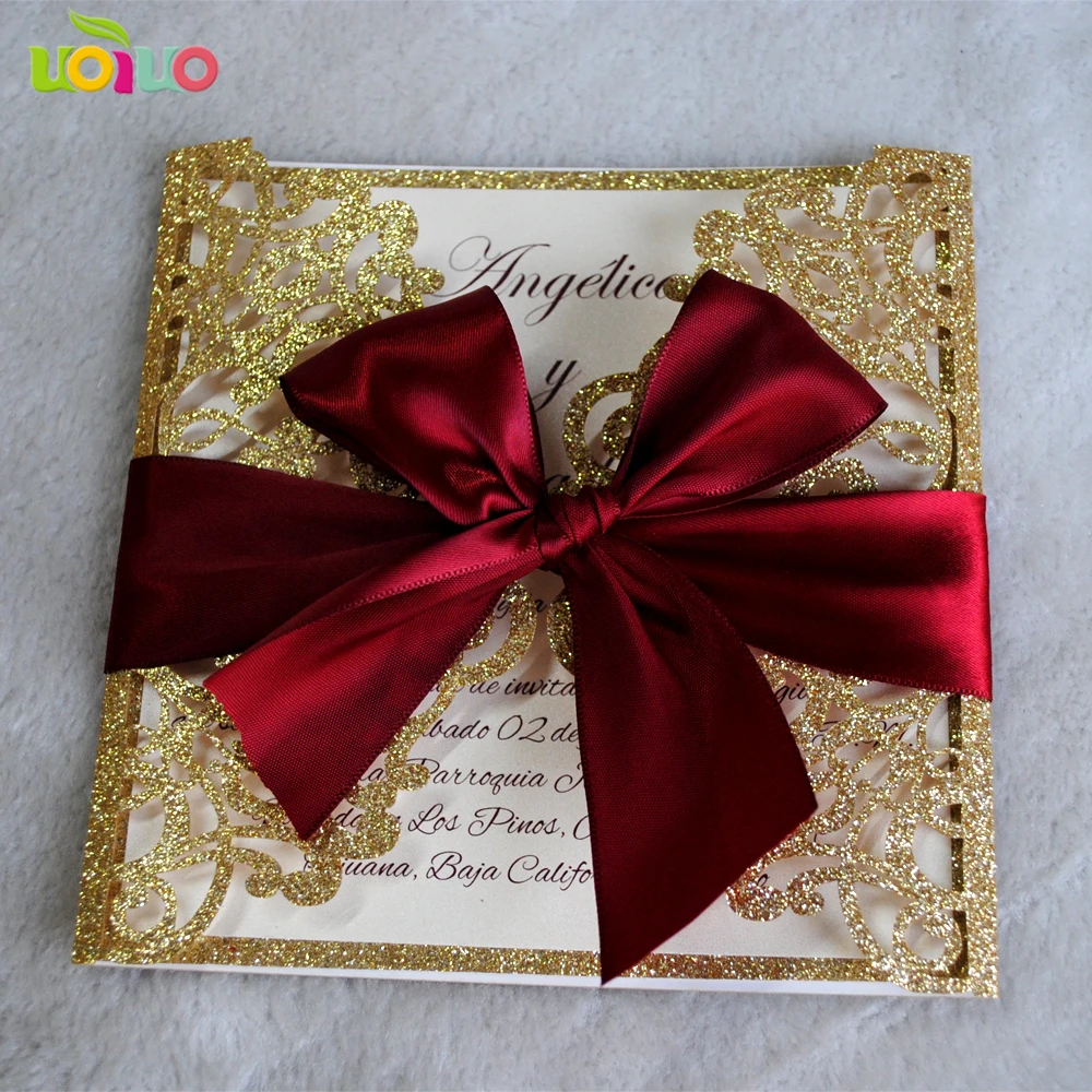 Украшения для вечеринок пригласительная карточка блестящая бумага лазерная