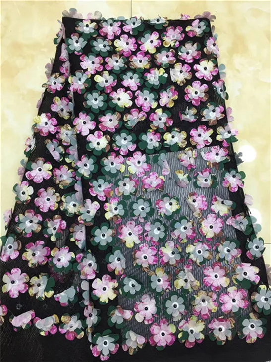 Белая кружевная ткань для свадебного украшения 2019 года высокого качества африканская французская с бисером 3D нигерийские ткани.