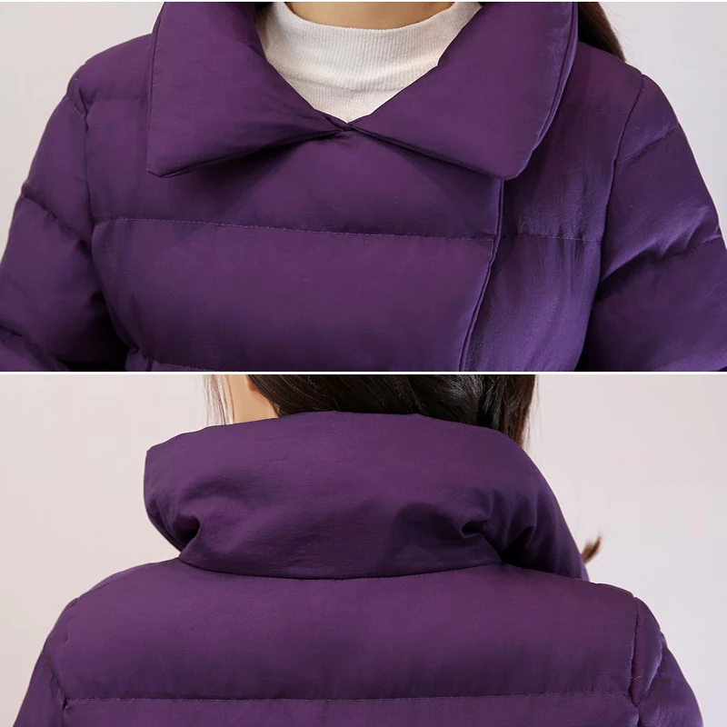 Новинка 2019 зимнее пальто толстое модное длинное с пушистым поясом женское тонкое