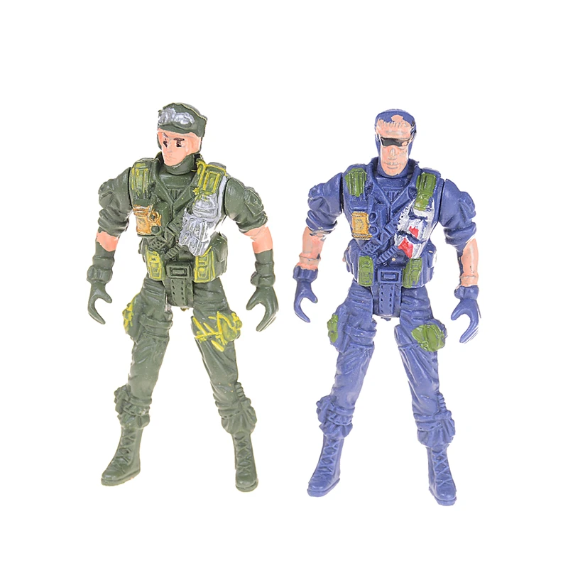 2 шт. Военная Модель 9 см солдат Для мужчин Униформа Playset спецназа фигурки Детские