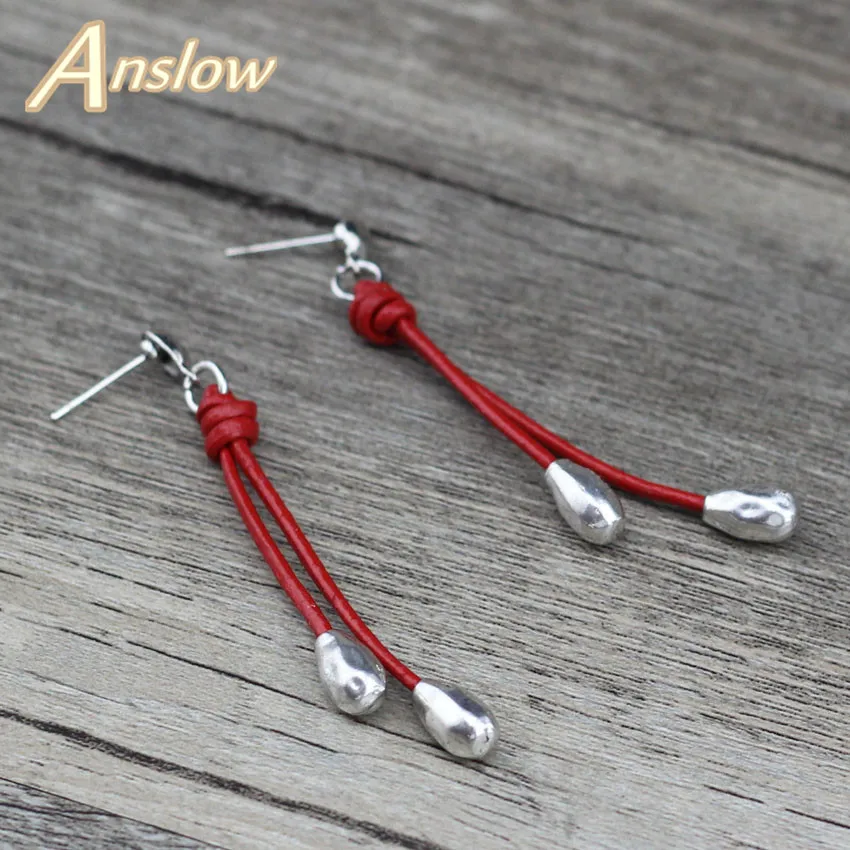 

Anslow 2018 New Design Retro Water Drop Shape Handmade DIY Elegant Earrings For Women Men Girl Mothe's Day Gift LOW0094E