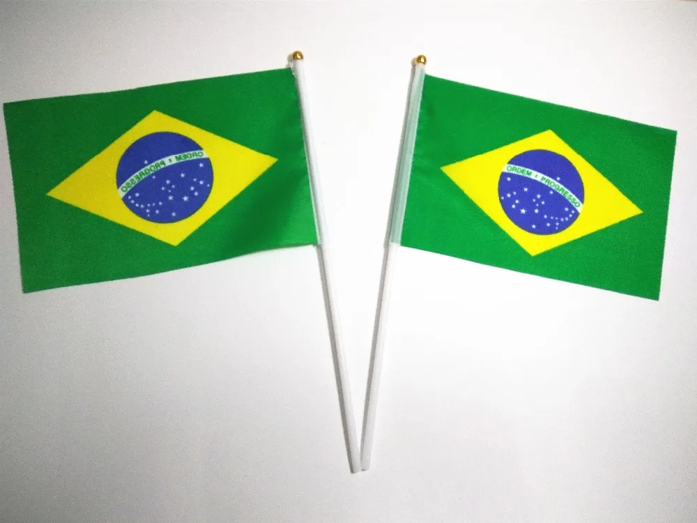 Баннеры из полиэстера с изображением бразильских флагов 14 х21 см | Дом и сад