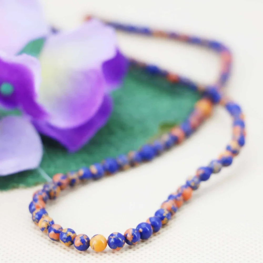6 мм аксессуары серия оранжевые и синие турецкие камни свободные бусины