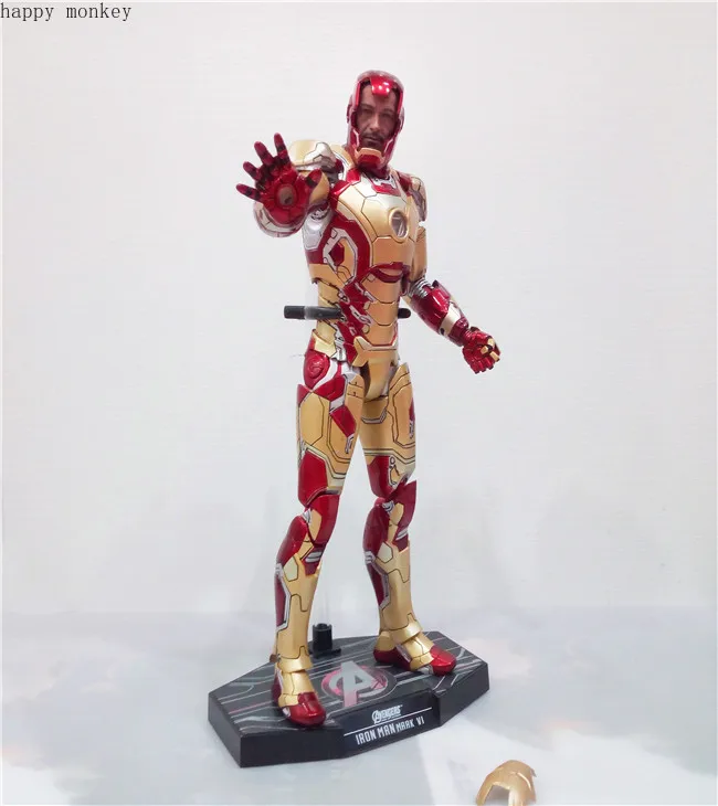 HC HotToys Мстители Возраст Альтрона Железный человек Марка XLII Gloden ПВХ Фигурки