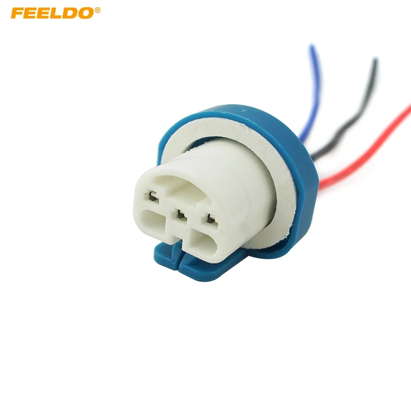 

FEELDO 30Pcs 9007 Ceramic Socket Xenon Lamp Wiring Harness for Headlight 9007 Light Bulb Holder Connector Adapter #FD-5462