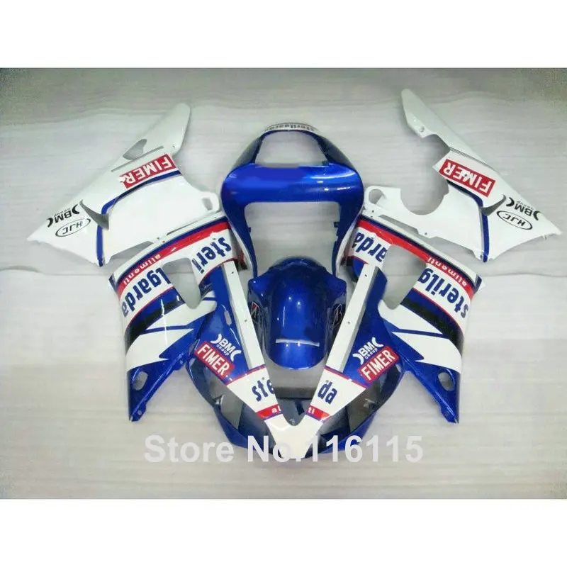 Комплект обтекателей для YAMAHA YZF R1 2000 2001 синие белые Обтекатели 00 01 полный комплект