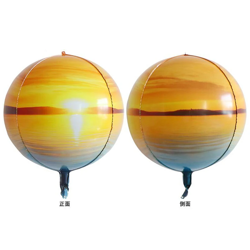 22 дюйма 4 D Металлический латексный воздушный шар из фольги Гелиевый для