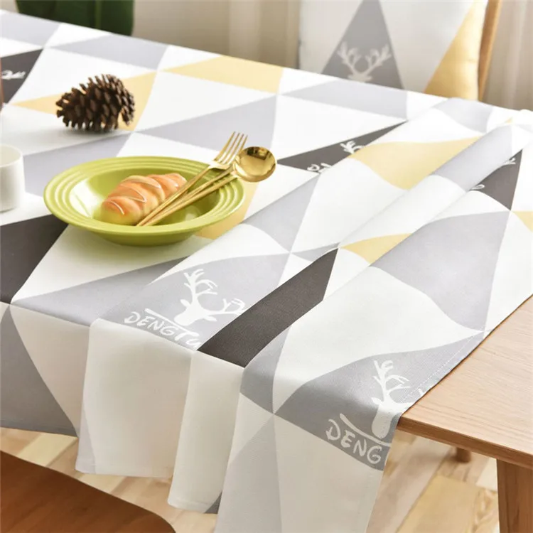 Желтая скатерть с изображением оленя Tafel Hoes Nappe непроницаемая скатерть для обеденного стола декор для кухни Mantel Mesa