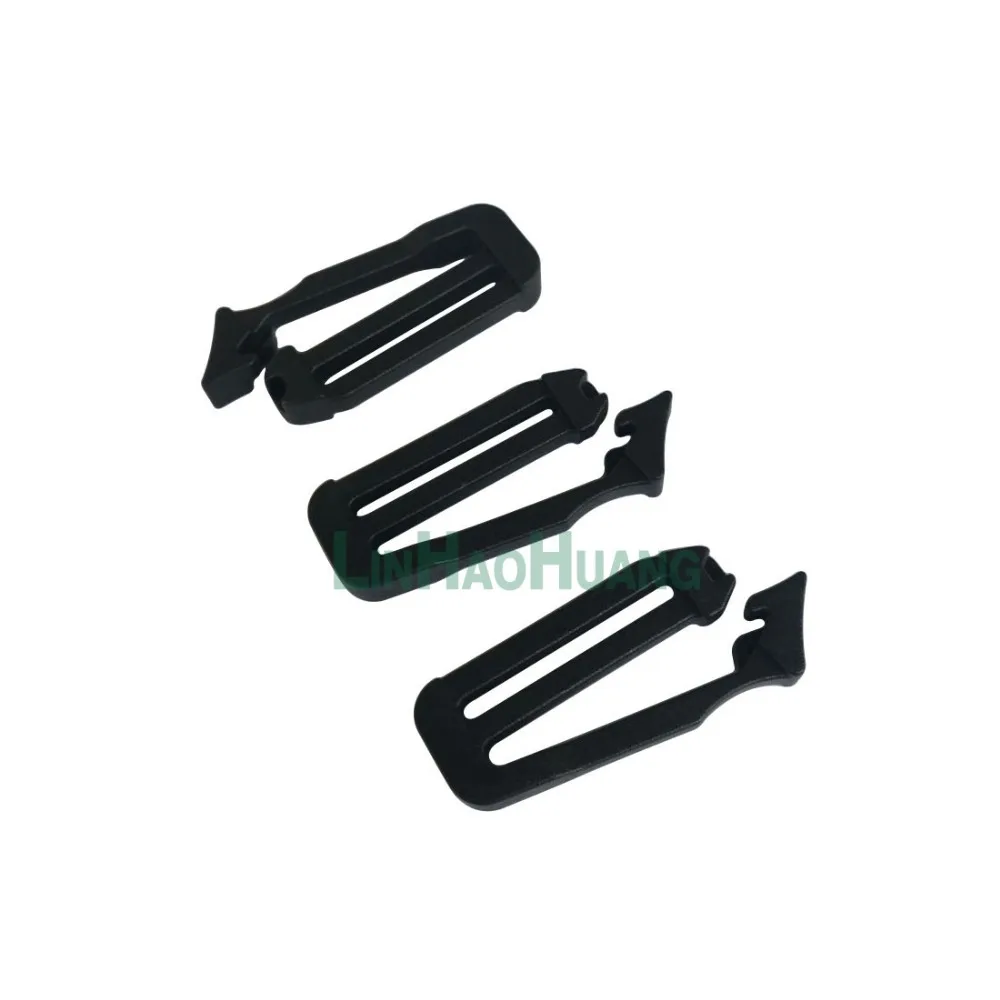 100 шт./лот 26 мм 1 дюйм черный пластиковый слайдер с помпоном прямоугольная пряжка