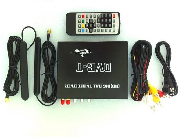 Автомобильный DVB-T DVBT MPEG-4 HD тюнер цифровой ТВ приемник коробка двойная антенна для Европы