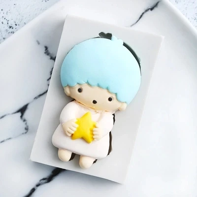 

Fondant Mould Clay Lovely Silicone Candy Mold Birthday Cake Fondant Moulds Cake Decorating Gemini Chocolate Resin Baby Hold Star