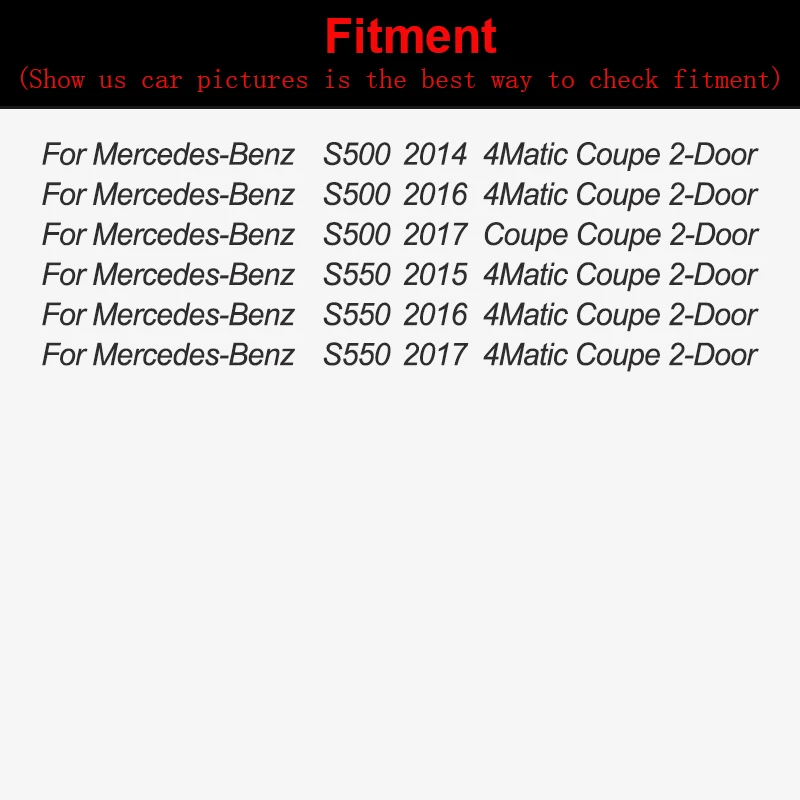 Спойлер из углеродного волокна для Mercedes Benz S Class W222 S500 S550 4matic Coupe 2 Door 2014
