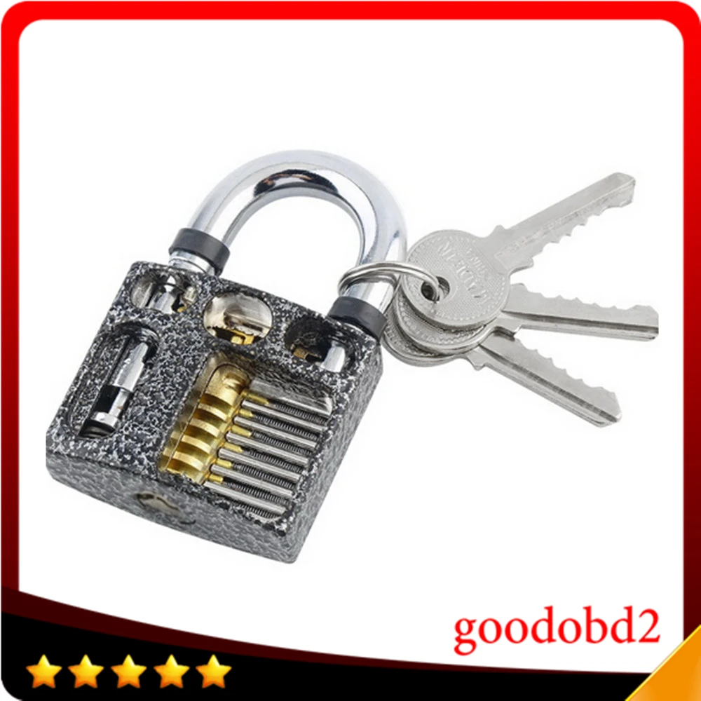 

Professional Lock Pick Tool Cutaway Inside View Padlock Lock For Locksmith Practice Training Skill Hot Locksmiths Tools
