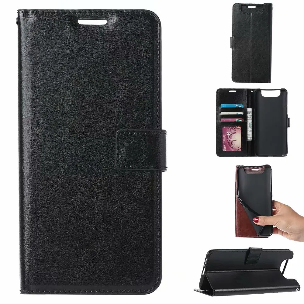 

10pcs/lot Leather Crazy Horse Wallet TPU cover Case for Samsung S10 plus 5G e A90 A80 A20E A70 M10 M20 M30 A10 A60 A30 A40 A50