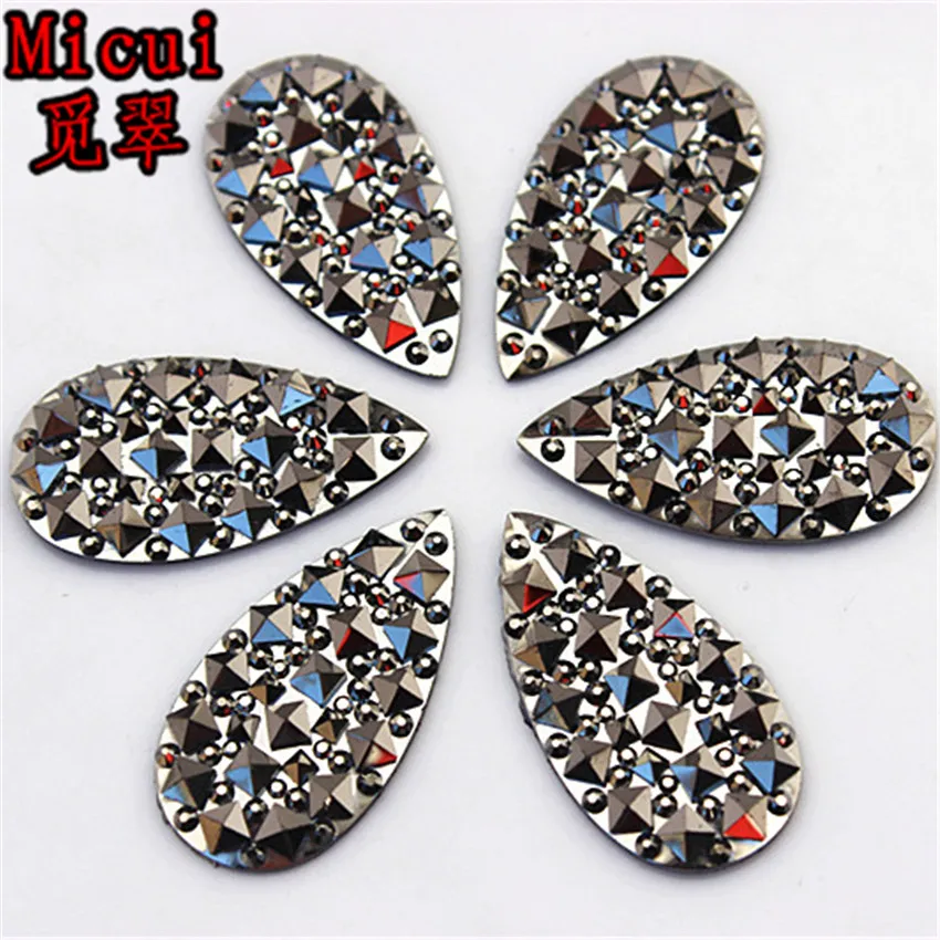 Micui 100 шт 10*14/13*18/18*25/16*29 мм DR стразы из смолы с плоской задней поверхностью, каменные бусины для рукоделия, сумки, ремесла, свадебные украшения ZZ381
