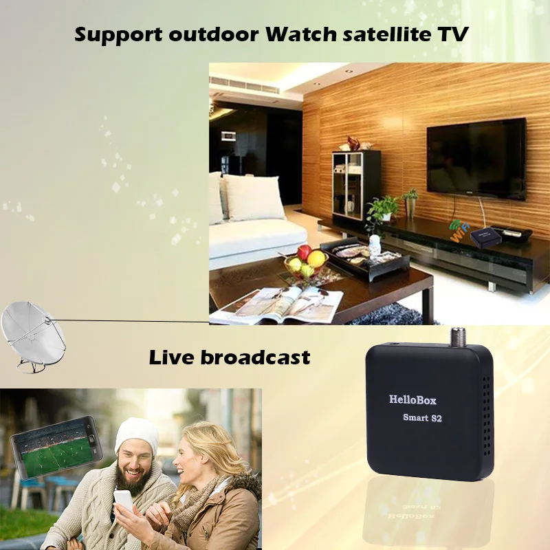 Спутниковый приемник Hellobox DVBS2 Play на Android мобильный телефон/планшет спутниковый