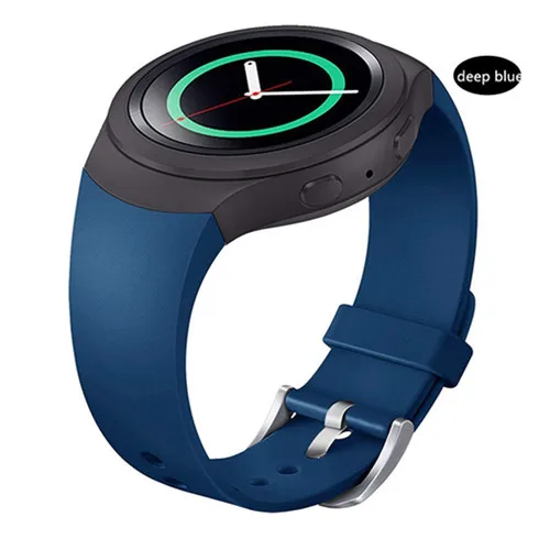 deep blue Хохлатый спортивный ремешок для samsung Galaxy gear S2 band R720 R730 Смарт-часы силиконовый браслет на запястье correa ремешок для часов - Цвет ремешка: deep blue