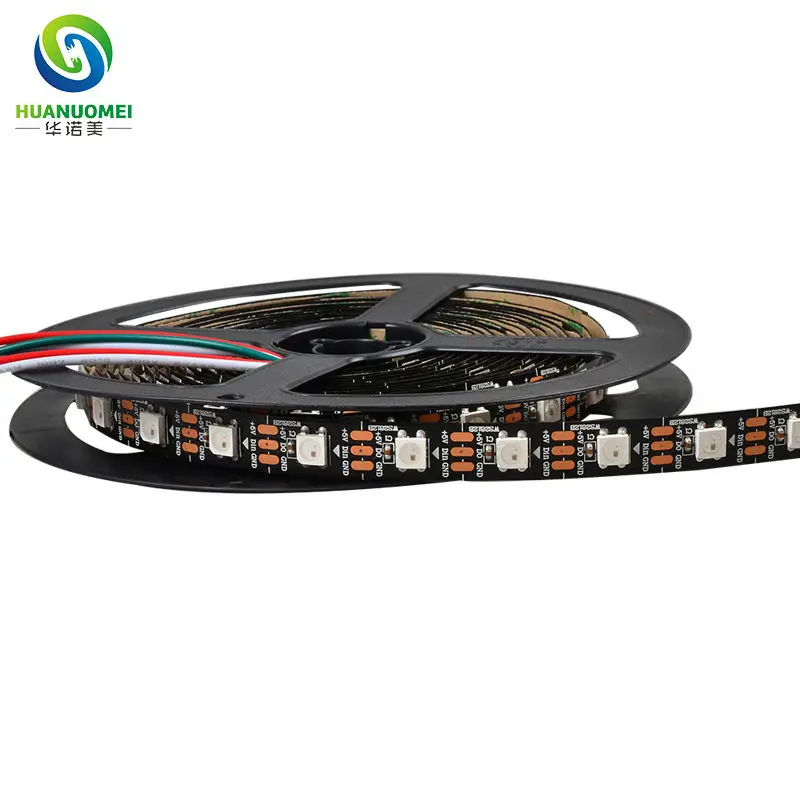 5V 60 светодиодный s/m WS2812B RGB полосы WS2812 5050 SMD пикселей светильник WS2811 гибкие