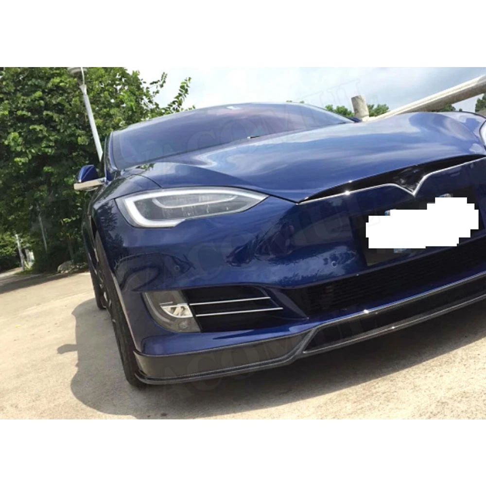 Передний бампер из углеродного волокна спойлер для Tesla Model S 70D P85D 90D P100D Sedan 4 Door