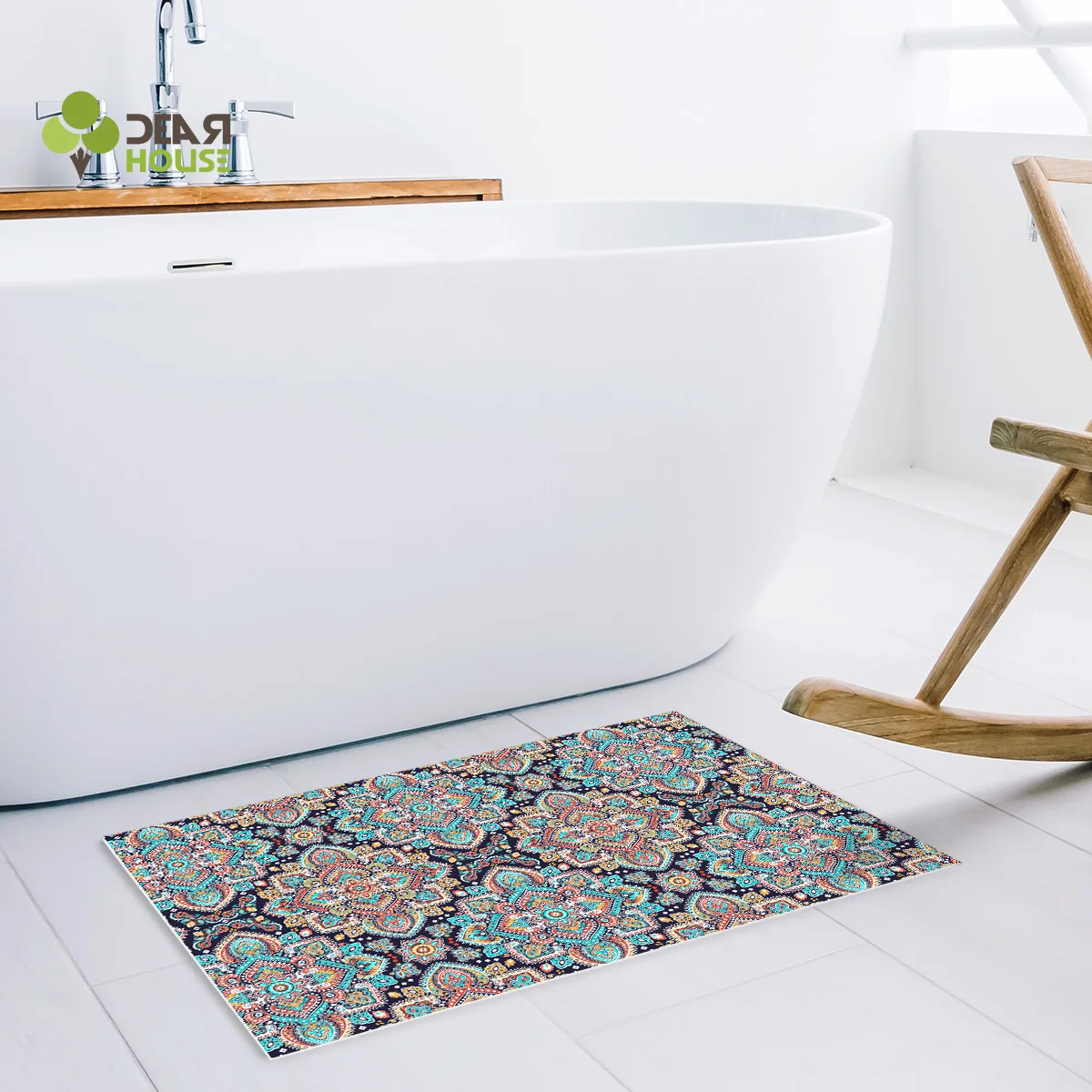 Уважаемый дом душевая занавеска с узором в виде индийских цветов Perlis наборы из 2