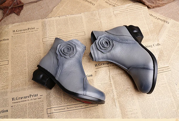 Xiuteng/высокое качество; Mujer Chaussure; женские ботинки из натуральной кожи; повседневные женские туфли-лодочки; зимние сапоги; плюшевые зимние сапоги для женщин