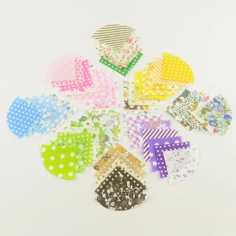 Веерообразная хлопковая Лоскутная Ткань 4 5 см Очаровательная стеганая ткань с