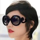 Женские солнцезащитные очки в стиле ретро, черные солнцезащитные очки большого размера с градиентом, 2020