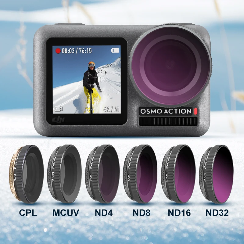 Фильтр для дайвинга CPL Полярный фильтр DJI OSMO Action ND 4 8 16 32 UV защитный объектива экшн