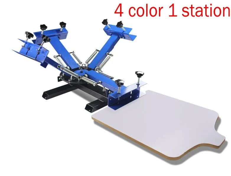 4 цвета 1 Станция трафаретная печатная машина принтер для футболки подушки