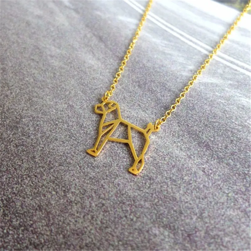 Мода полые милый Джек руссель терьер ожерелье-подвеска животное ювелирные