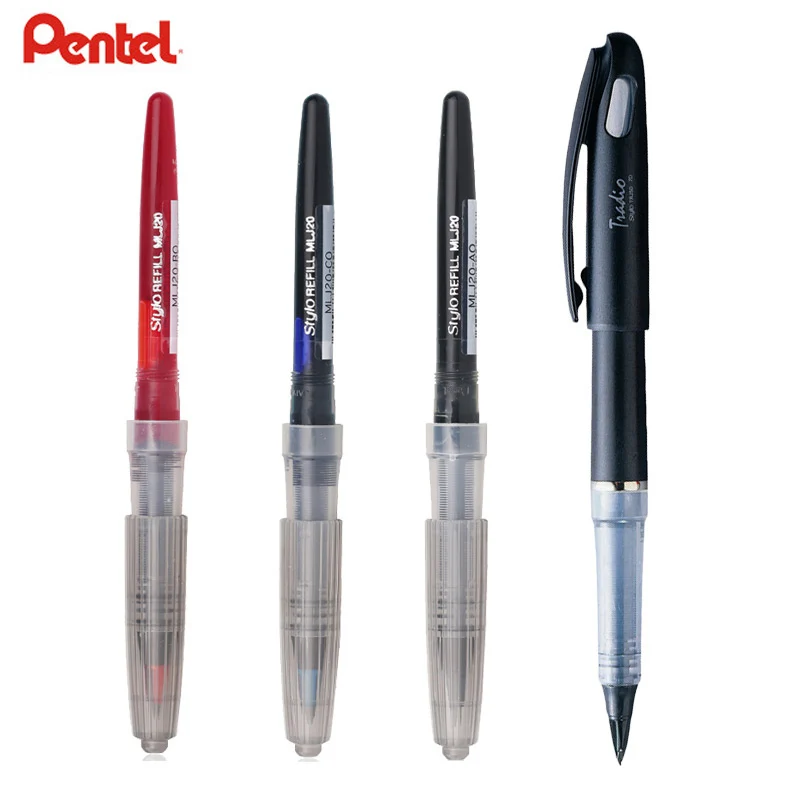 Pentel Tradio гелевая ручка эскизная ручка унисекс 0,7-2,0 мм Быстросохнущий гибкий наконечник черный/синий/красный цвета для рисования TRJ50