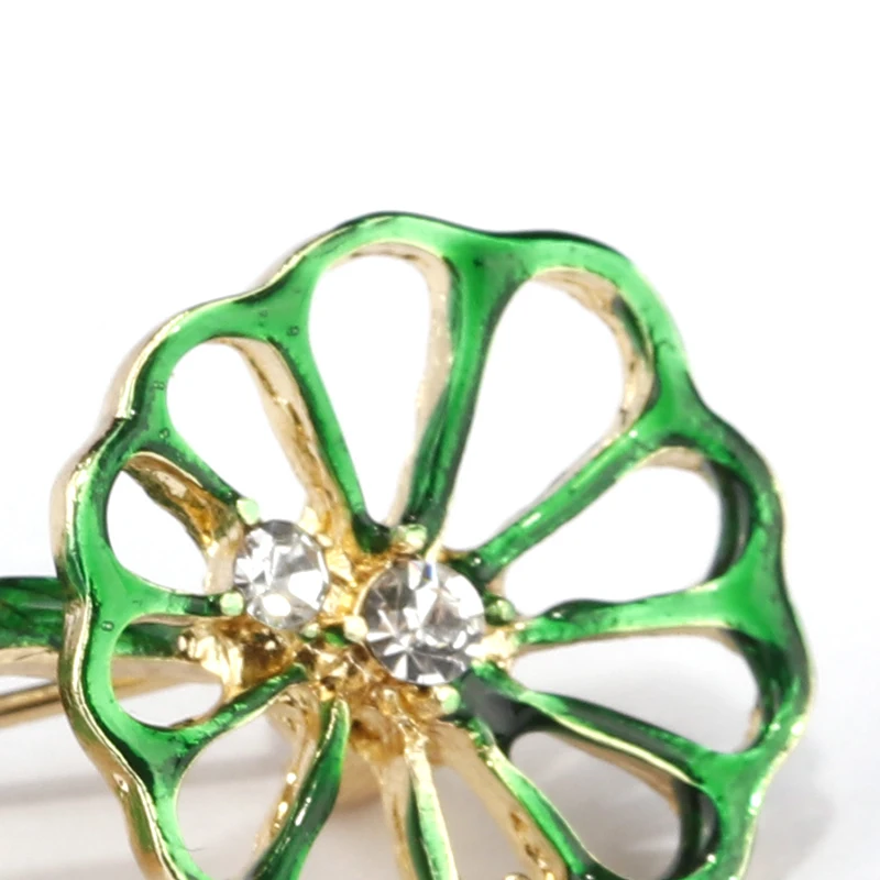 Брошь в виде листьев лотоса ALLYES лягушка для женщин одежда головной убор