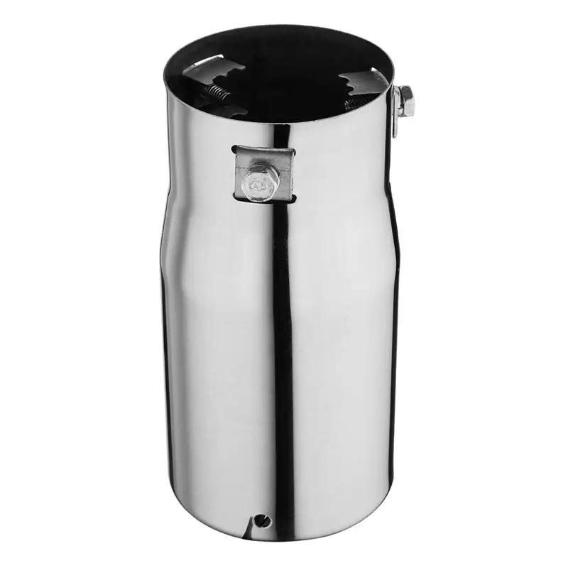 Inlet-70mm Outlet-75mm автомобиля хвост выхлопной трубы хромированная отделка нержавеющая сталь глушитель Универсальный