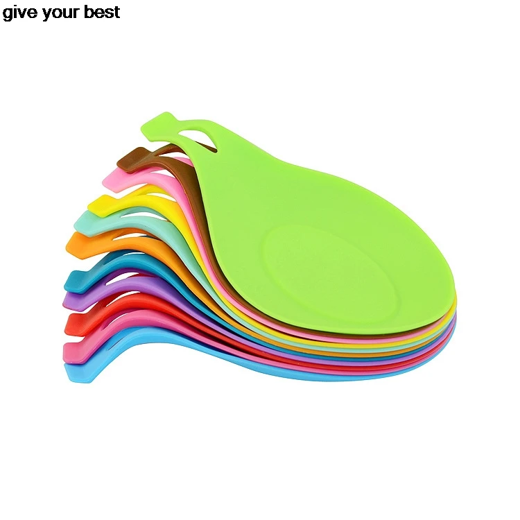 hot sale Kitchen Tool Silicone Spoon Insulation Mat Heat Resistant Placemat Tray Pad Drink Glass Coaster | Дом и сад