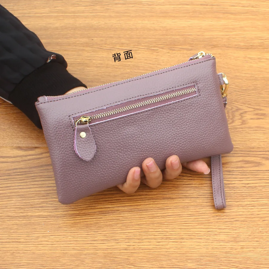 Женский Повседневный клатч из натуральной кожи на молнии 2020|Клатчи| |