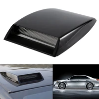 universal car decorative air flow intake scoop abs grille mesh bonnet vent cover hood sticker car styling black universal