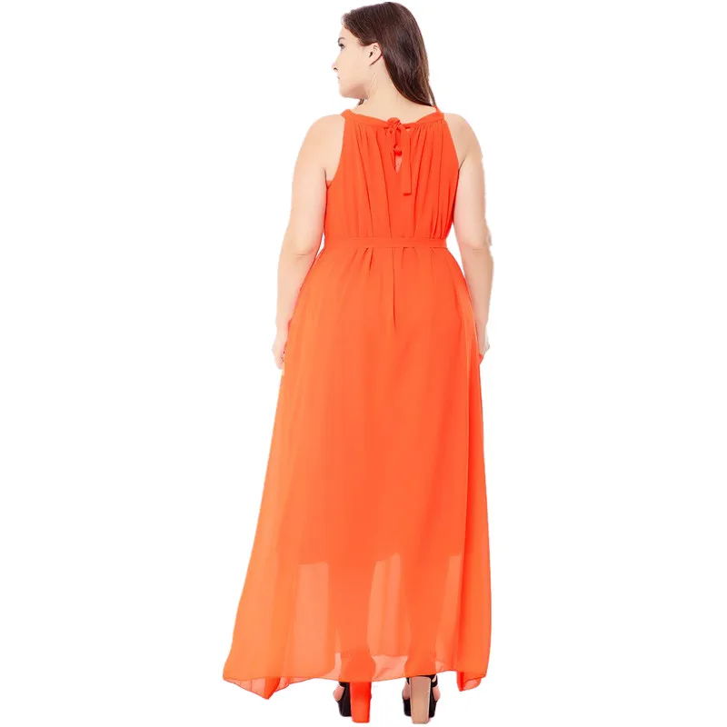 Женское платье без рукавов в богемном стиле праздничное большого размера лето 2019