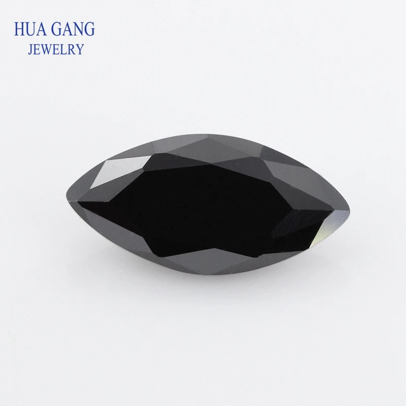 

5A Black Marquise Shape Brilliant Cut CZ Stone Synthetic Gems Cubic Zirconia For Jewelry Size 1.5x3~10x20mm Free Shipping