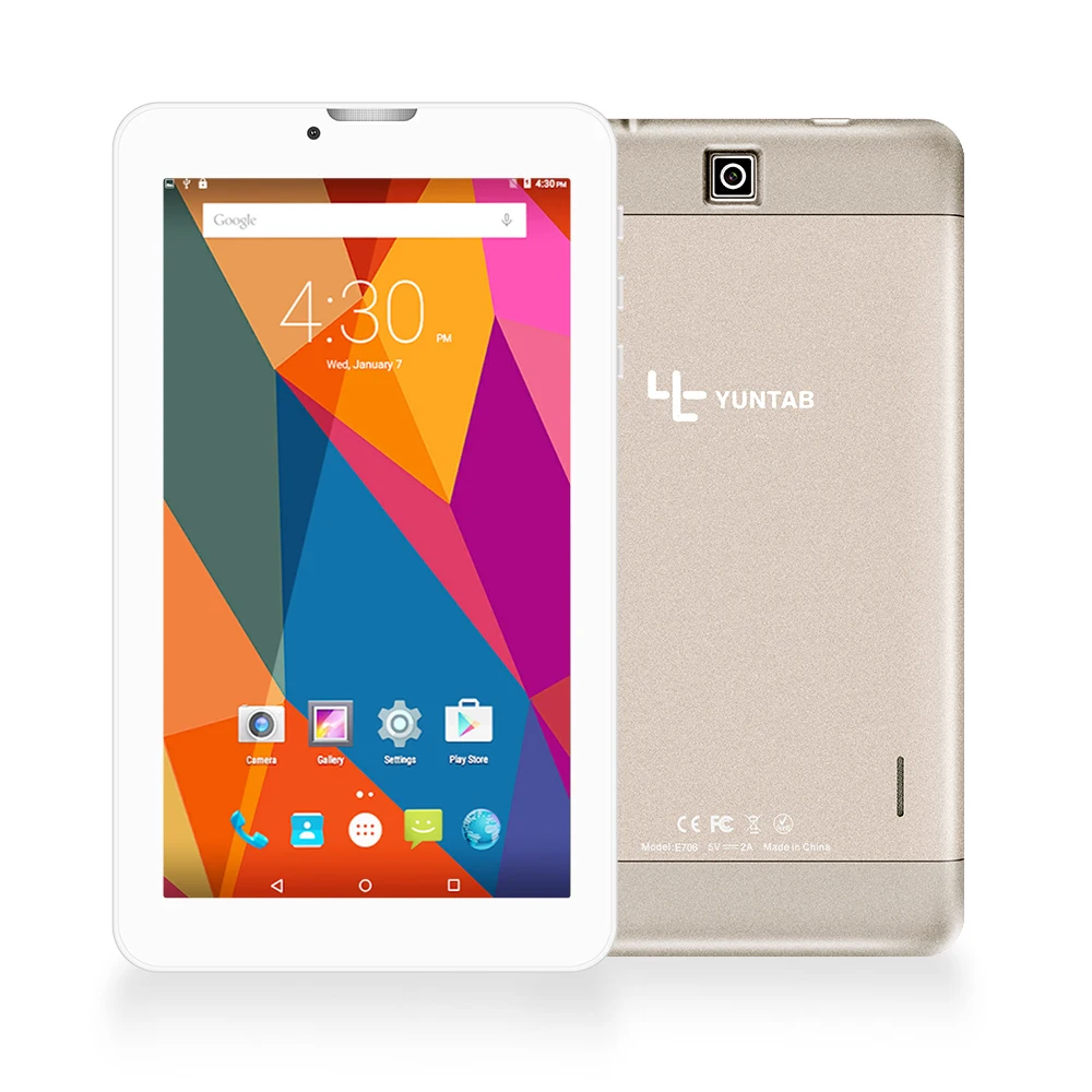 Yuntab 7 дюймов E706 4 цвета сплав Android 5 1 планшетный ПК 3G разблокированный смартфон