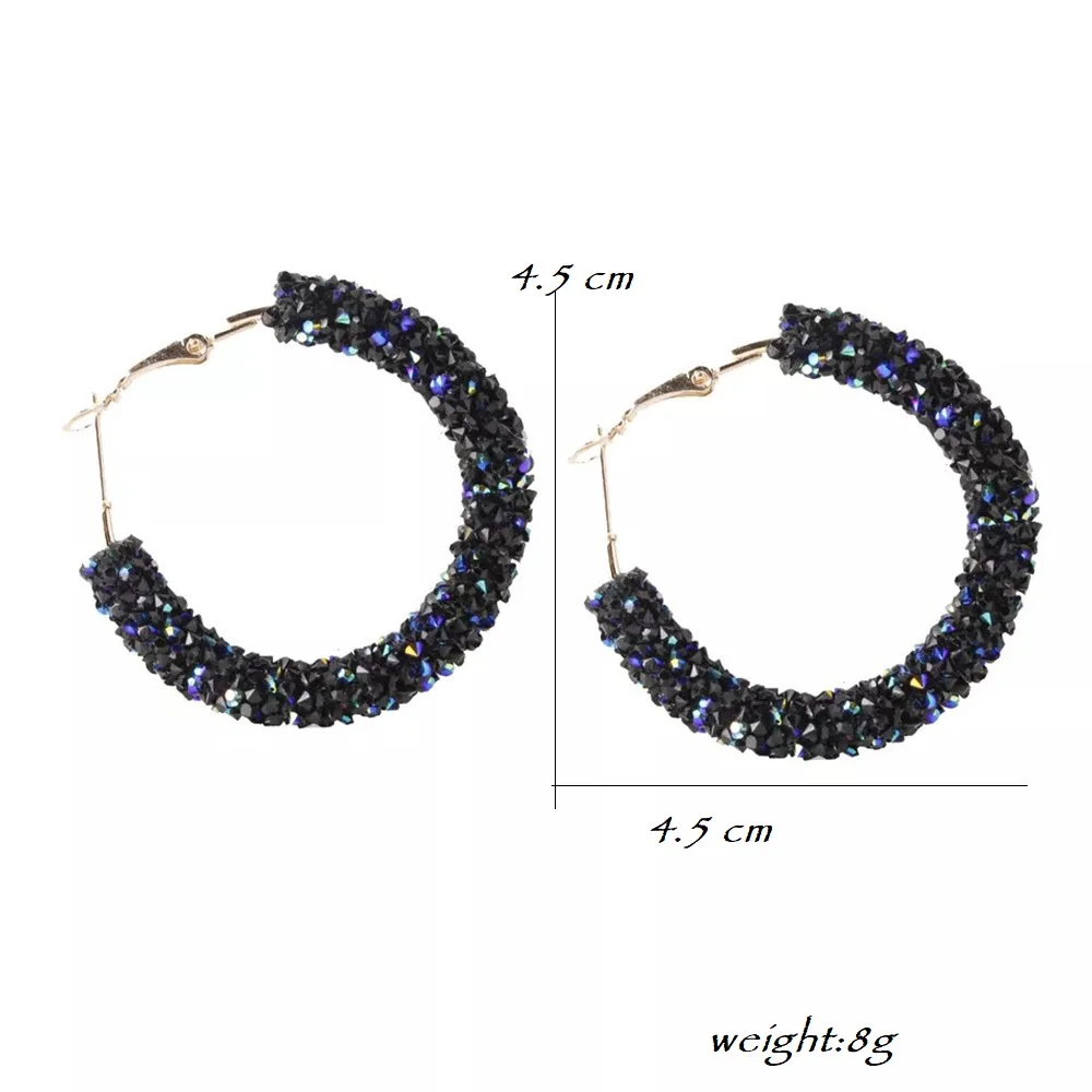 Модные простые серьги гвоздики в стиле ретро с кристаллами из бисера ручной