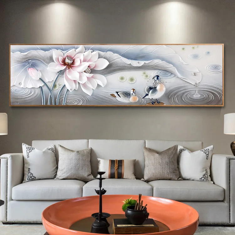 QIANZEHUI, Lotus пара мандаринка Алмазная вышивка, круглый бриллиант полный горный хрусталь алмазов картина вышивка крестиком, рукоделие