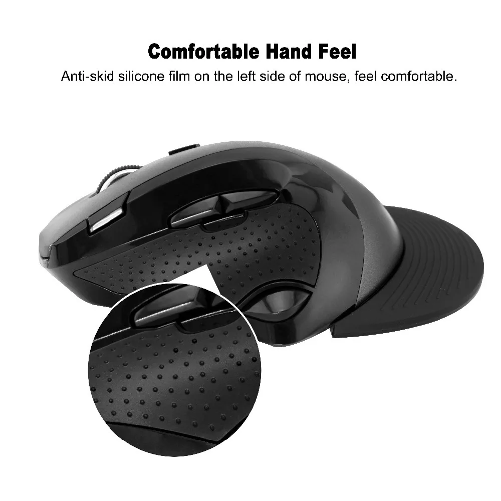 

Delux Wireless Vertical Mouse Ergonomic 9D 2400 DPI Optical Gaming Computer Mause Gamer With Wrist Mat Mice For PC Laptop Office