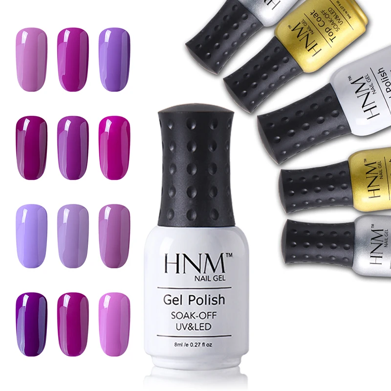 HNM чистый цвет 8 мл Лак для ногтей длительное тиснение эмаль Nagellak Полупостоянный