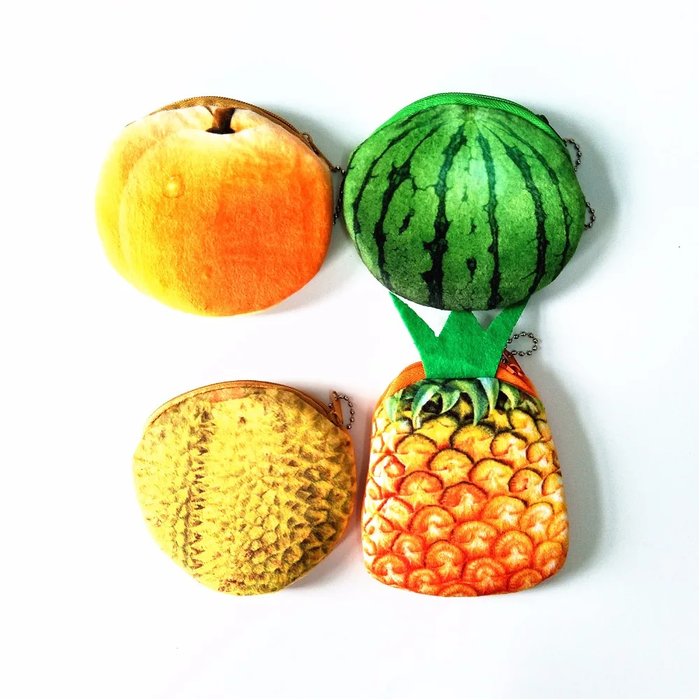 Женский кошелек M117 с изображением фруктов милая семья мультяшных для мелочи