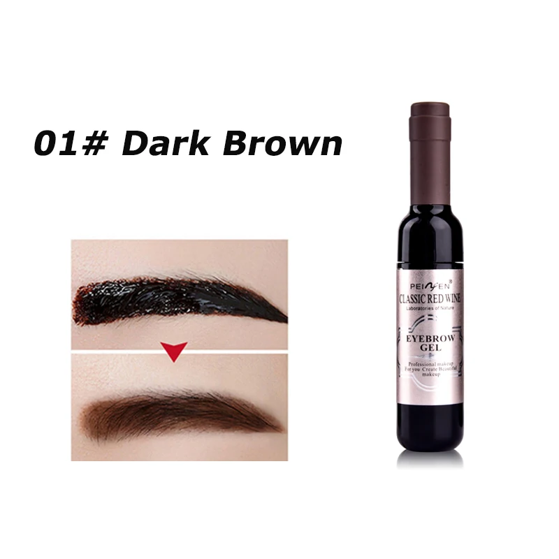 01 Dark Brown Макияж для глаз красное вино тату гель для бровей водостойкий отшелушивающий для бровей Тату стойкий краситель гель для бровей крем тушь косметика - Цвет: 01 Dark Brown