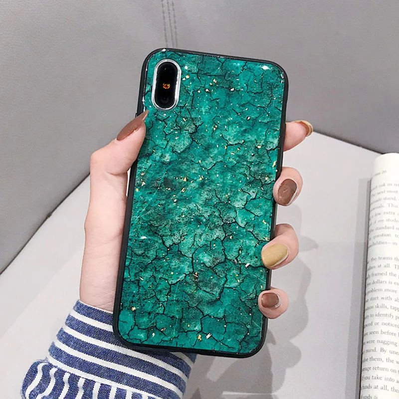 Чехол YSW для Samsung Galaxy Note 9 8 S9 S8 Plus S7 Edge мягкий мраморный блестящий чехол Золотая