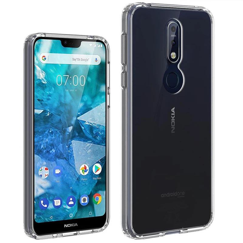 Для Nokia 7,1 Чехол 7 TPU бампер жесткий PC акриловый прозрачный Гибридный Кристальный чехол для телефона Nokia 7,1 7 Plus Nokia7.1 оболочка