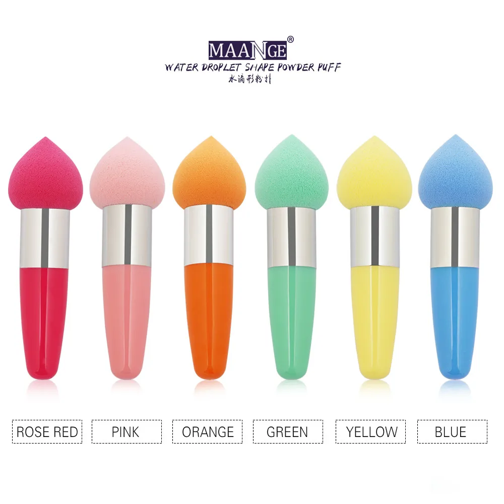 belleza trousse maquillage femme maquillaje profesional1pc профессиональная основа для макияжа, красивая ручка, спонж, спонж, Новинка#8