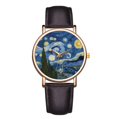 dark brown Красивый пейзаж наручные часы Relojes часы женские часы Relogios Feminino часы женские часы мужские наручные часы - Цвет: dark brown