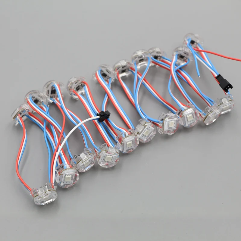 Светодиодный точечный светильник WS2811 5 В 20 мм полноцветный 5050 SMD RGB светодиодный 50